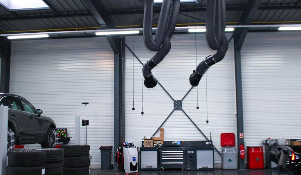 Mobilier d'atelier DEA & extraction de gaz d'échappement avec bras GTL WORKY