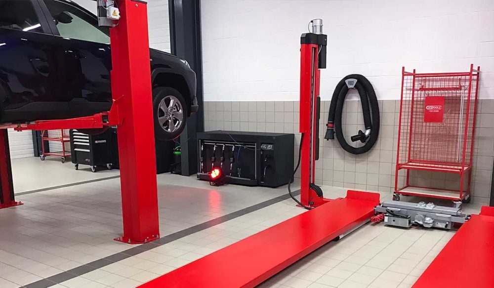Mobilier DEA avec Pistolets pour la distribution des fluides et Système d'aspiration des gaz WORKY