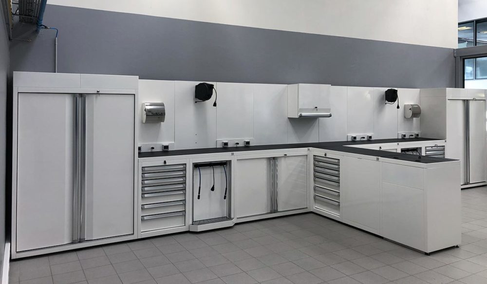 Aménagement atelier Volkswagen - Villers Cotteret - mobilier DEA