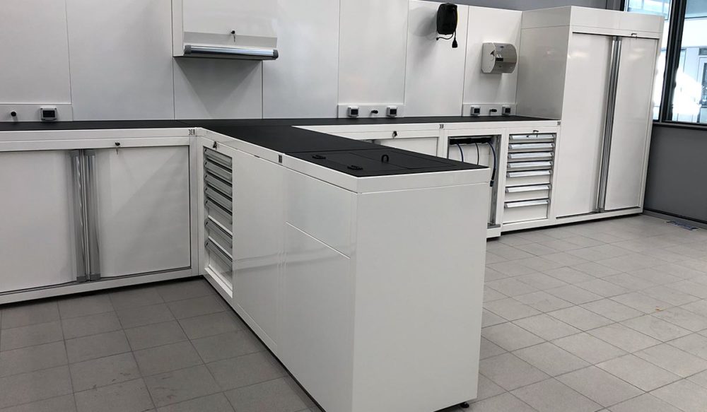 Aménagement atelier Volkswagen - Villers Cotteret - mobilier DEA