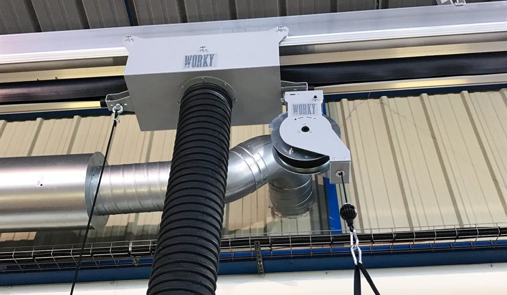 Équilibreur et chariot coulissant pour extraction des gaz d'échappement - Contrôle technique