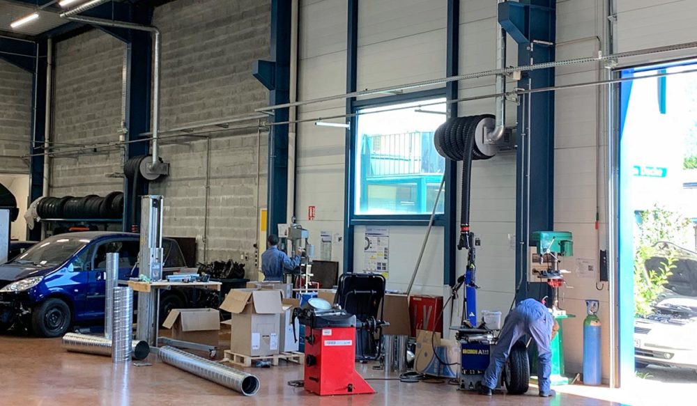 Enrouleur pour aspiration des gaz d'échappement - WORKY