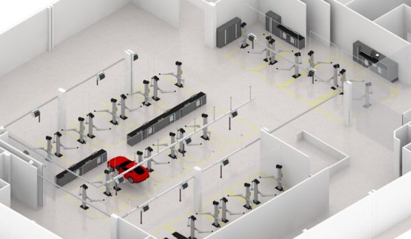 Plan 3D aménagement atelier auto - LK