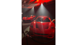 Ferrari lors de la soirée d'inauguration de la concession à Paris